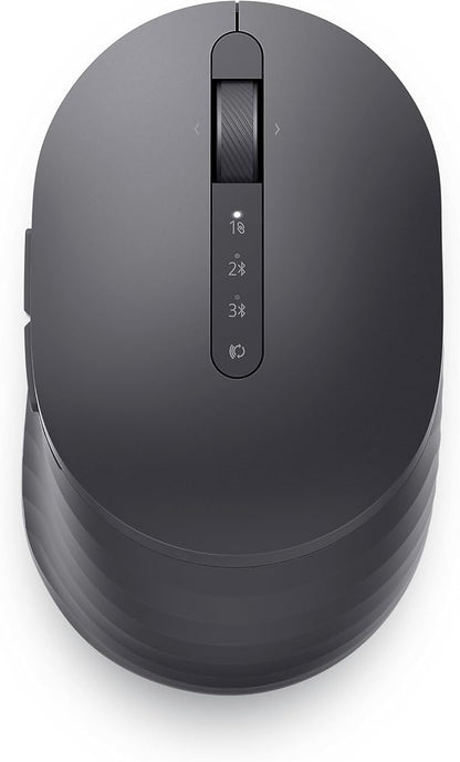 Dell MS7421W Premier Rechargeable Wireless Mouse - Bluetooth 5.0/2.4GHz Radio Frequency Connectivity, Optical LED Sensor, Mechanical Scroll, 7 Buttons, Programmable, Adjustable DPI - Graphite Black
