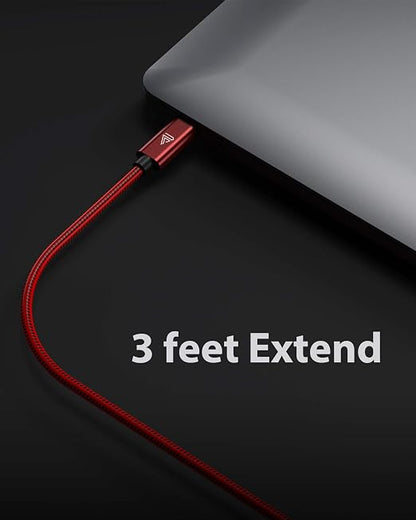 Faracent USB C Extension Cable (20Gbps/240W/3.3Ft), USB 3.2 Type C 3.1 Male to Female Extension Charging & Sync for iPhone 17 16 15 Pixel PSVR2 MacBook Air Pro/New iPad Dell XPS Surface Book Red
