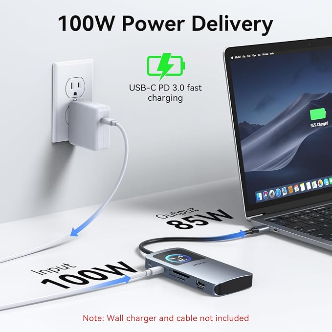 USB C Hub HDMI Adapter for MacBook Pro/Air, MOKiN 7 in 1 USB C Dongle with HDMI