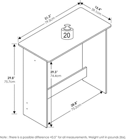 Furinno Simplistic Study Table, White