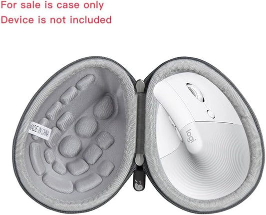Hermitshell Hard Travel Case for Logitech Lift Vertical Ergonomic Mouse (Gray, Case for Right-Handed Mouse)