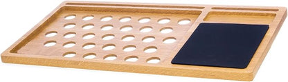 Personalized Solid Oak Wood Lap Desk Tray | Includes Mouse Pad & Slots for iMac & iPhone | Portable Laptop Stand, Phone & Tablet Holder | Multi-Tasking Mobile Workstation Idea for Him