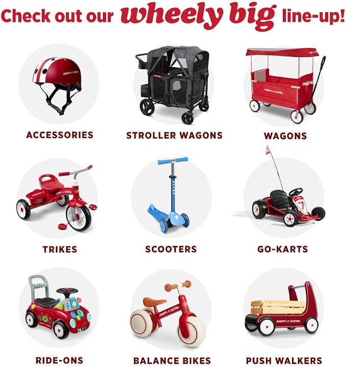 Radio Flyer City Luxe Stroll 'N Wagon, Ages 1+, 3-in-1 Push or Pull, Easy Fold, UV Canopy, 5-Point Harnesses, Front Caster & 12" Rear Wheels, Stroller Wagon, Amazon Exclusive