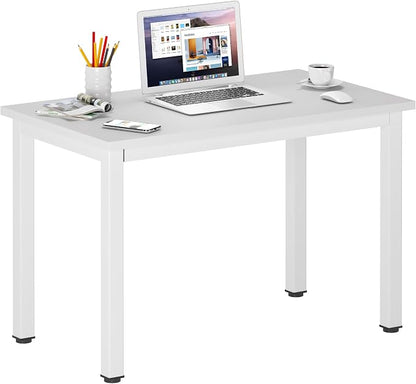 DlandHome Computer Desk, 31.5 inch Modern Simple Desk Computer Table Study Writing Desk for Home Office, White