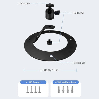 Projector Stand Table Tripod: Ballhead Angle 360 Degree Adjustable with 1/4" Screw for Most Projectors Webcams