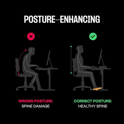 Adjustable Under Desk Foot Stool - Ergonomic Foot Rest with 7 Angles - Walnut