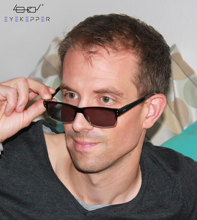 Eyekepper Vintage Reading Sunglasses for Men - 5 Pack Grey Tinted Lens Readers +2.00
