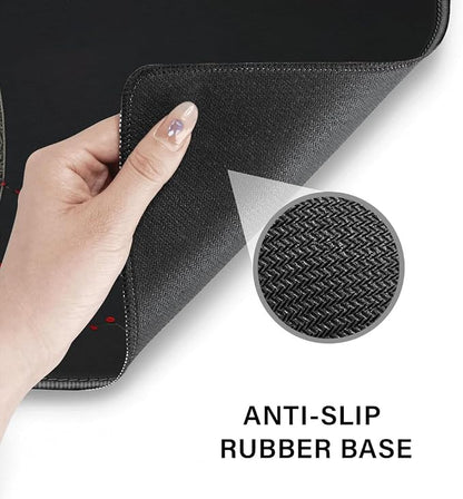 Desk Pad and Keyboard Wrist Rest, Large Mouse Pad + Keyboard Pad+Mouse Wrist Support, Non-Slip Desk Mat Protector for Office, Home 31.5×11.8 Inches Black and White Fish