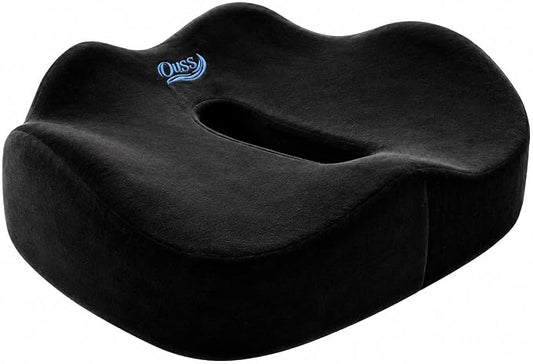 Seat Cushion, for Office Chairs, Coccyx & Tailbone Pain Relief, Ergonomic Design, Memory Foam, Non-Slip Washable Cover, for Office, Car, Wheelchair, Gaming
