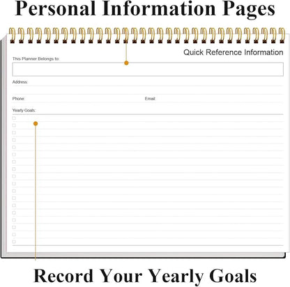 (3-Pack) Weekly Productivity Planner - 8.5" x 11" Dashboard Desk Notepad Has 6 Focus Areas to List Tasks for Goals, Projects, Clients, Academic or Meal-Organize Your Daily Work Efficiently, 54 Weeks