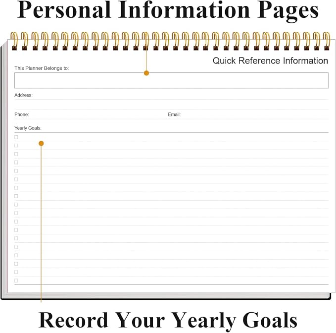 Weekly Productivity Planner - 8.5" x 11" Dashboard Desk Notepad Has 6 Focus Areas to List Tasks for Goals, Projects, Clients, Academic or Meal-Organize Your Daily Work Efficiently, 54 Weeks, Black