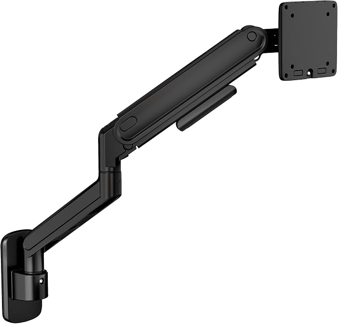 monTEK Single Monitor Wall Mount for 17 to 40 inch Screen, Heavy-Duty Holds up to 26.4lbs,Adjustable Full Motions Mechanical Spring Arm, VESA 75x75/100x100,Black