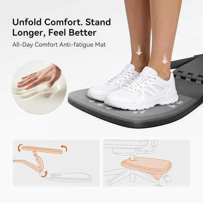 Newtral Standing Desk Chair, Standing Mate Chair for Sit-Stand, Ergonomic Leaning Perch Chair with Anti-Fatigue Mat, Standing Stool, Saddle Chair, Height Adjustable Home Office Posture Seat-MT-L-DG