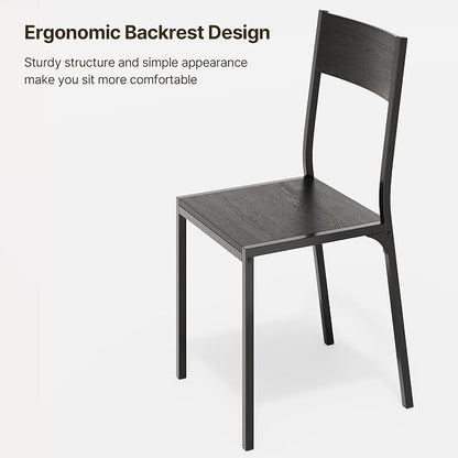 Gizoon Dining Table Set for 6 with Chairs, 7-Piece Kitchen Table Set for Small Space, Apartment, Kitchen, Dining Room, Space-Saving