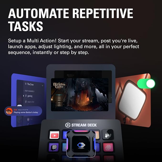 Elgato Stream Deck MK.2 Studio Controller, 15 Macro Keys | Trigger actions in OBS, Twitch, YouTube and more, Visual feedback, Hundreds of plugins, Works with Mac and PC