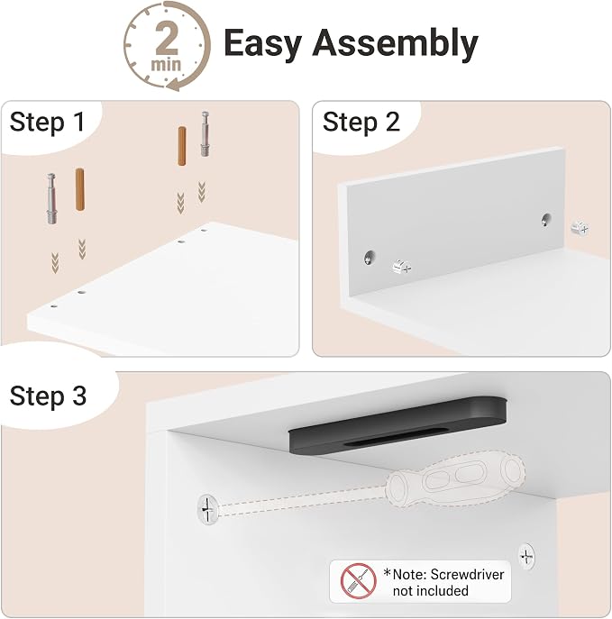 BONTEC Monitor Stand Riser with Cellphone Holder & Cable Management, 16.7 Inch Wood Monitor Riser Stand, Desktop Stand for PC/TV/Laptop/Printer, White