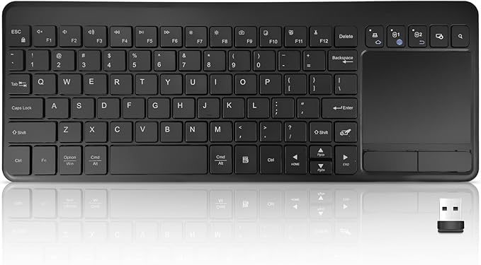 INFINMIND Wireless Bluetooth Touchpad Keyboard with 3-Device(1*USB,2*BT) Portable Computer Keyboard for Laptop,Tablet,Mac,Windows,Android,Chrome OS