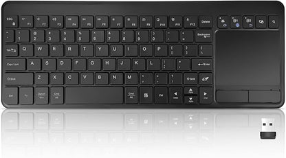 INFINMIND Wireless Bluetooth Touchpad Keyboard with 3-Device(1*USB,2*BT) Portable Computer Keyboard for Laptop,Tablet,Mac,Windows,Android,Chrome OS