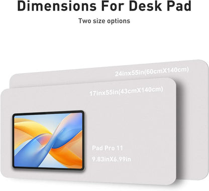 Aothia Faux Leather Desk Mat - Non-Slip PU Leather Desk Blotter, Waterproof Writing Surface, Large Desk Pad for Office & Home (Pale Lavender White, 55" x 24")