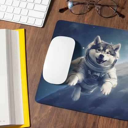 Mouse Pad Astronaut Dog in Space Mouse Pad Puppy floating in Space for Home Office Work Desk Computer Desktop Laptop for Dog Lovers (Alaskan Malamute)