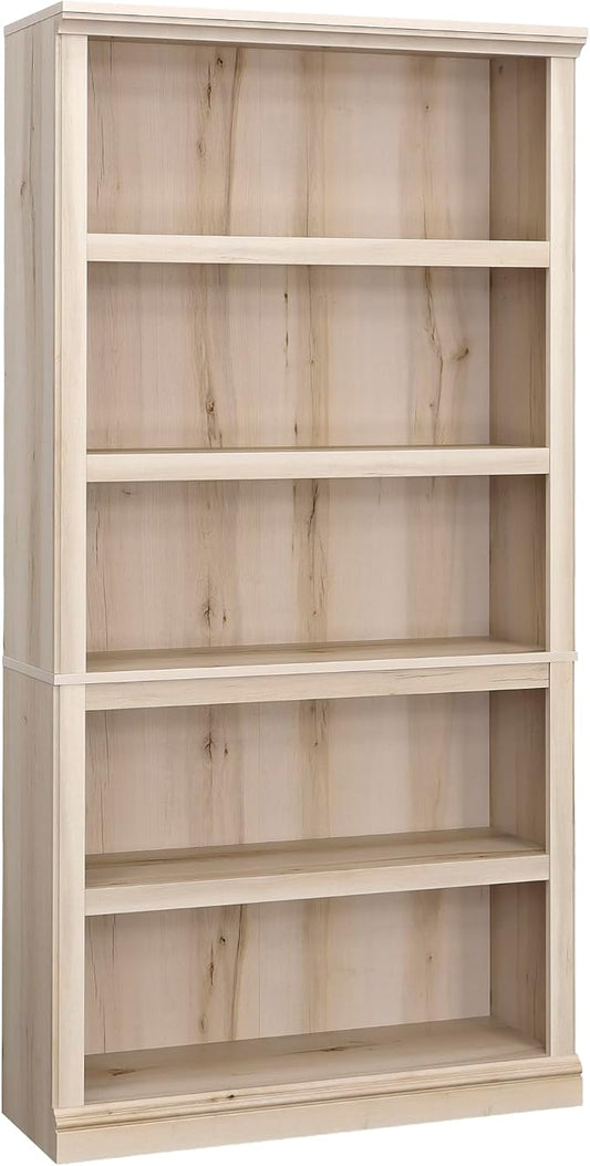 Sauder 5 Tier Book Shelf Wooden Bookcase Multipurpose Bookshelf for Home Office, Living Room, in Pacific Maple
