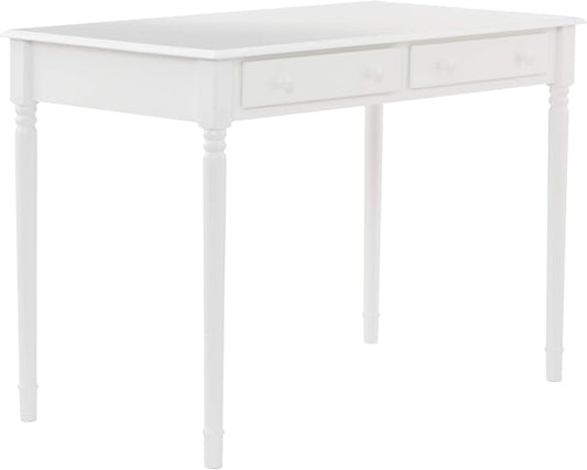 SEI Furniture - Writing 2-drawer Desk- Crisp White - Transitional Design, White Finish - Ideal for Home Office, Bedroom (HO8800)