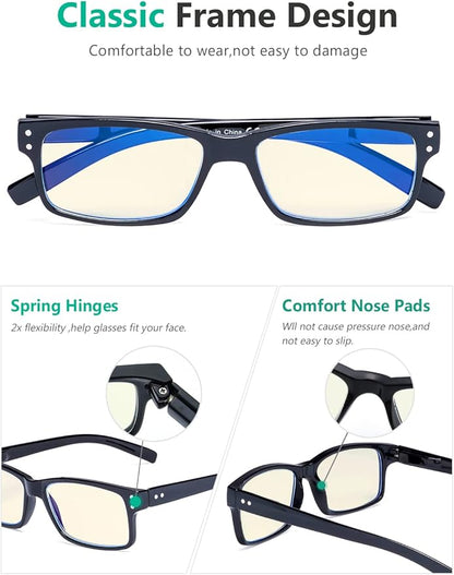 Eyekepper 7-pack Reading Glasses Blue Light Blocking for Men +1.75