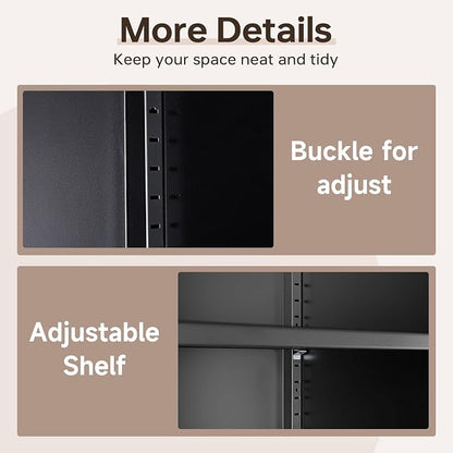 Metal File Cabinets, Lateral Filing Cabinet with 3 Drawers, 65" H File Caninet for Home Office, Office Storage Caninets with Adjustable Shelves for Letter/Legal / A4 - Assembly Required
