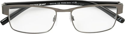 Foster Grant Men's Leo Square Reading Glasses