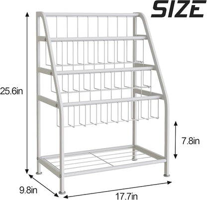 aboxoo Kids Bookshelf Toddler Freestanding for Children Room 18 inches Small Toddler Bookcase Toy Organizer White Stable Bookcase Bookstore Library Book Unit Storage for Small Place