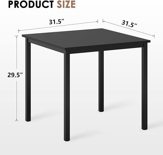 SogesHome 31.5inches Computer Desk PC Desk Office Desk Workstation for Home Office Use Writing Table, Black(31.5''Lx31.5''W)