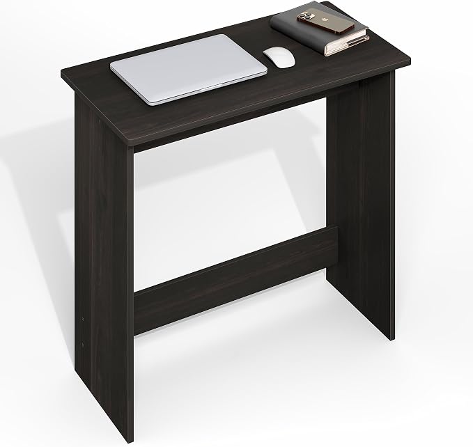 Furinno Simplistic 31-Inch Black Computer Desk, Small Office Desk, Rectangular Home Office Desk with Drawers, Gaming Desk for Home Office, Bedroom, Study Room, Black Espresso