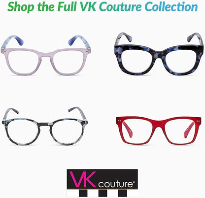 SAV VK Couture E9082 Reading Glasses For Women - Durable, Lightweight, Fashionable Readers