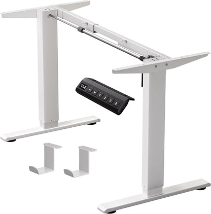GallopFun Standing Desk Frame for 37 to 77.5’’ Desktop, Electric Height Adjustable Desk Legs, 176 lbs Motorized Desk Legs Workstation Frame with Memory Presets, White Frame Only