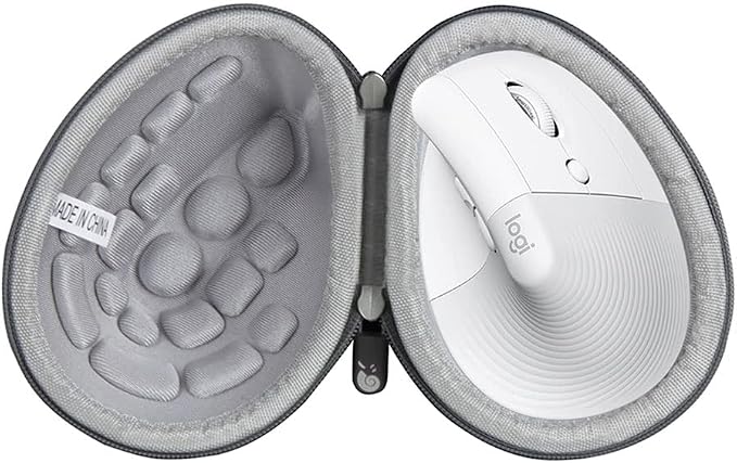 Hermitshell Hard Travel Case for Logitech Lift Vertical Ergonomic Mouse (Gray, Case for Right-Handed Mouse)
