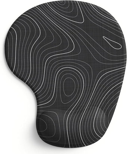 Office Mousepad with Gel Wrist Support - Ergonomic Gaming Desktop Mouse Pad Wrist Rest - Design Gamepad Mat Rubber Base for Laptop Computer -Silicone Non-Slip Special-Textured Surface (15DigitalT)