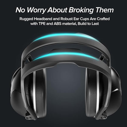 SNR 35dB High Noise Cancelling Ear Muffs, Ear Protection for Mowing, Adult Noise Cancelling Headphones for Autism, Hearing Protection Ear Muffs for Noise, Noise Reduction Earmuffs for Shooting,Mowing