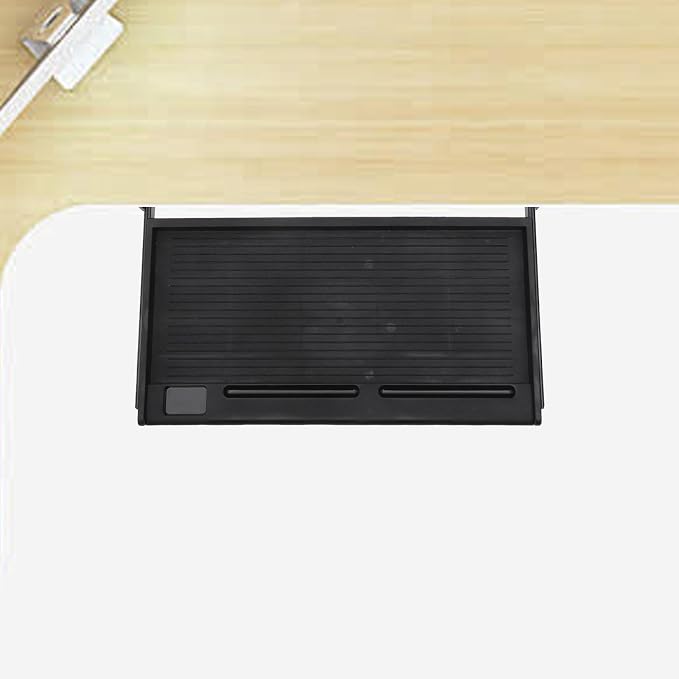 Desk Drawer Keyboard Tray Keyboard Drawer Under Desk Ergonomic Sliding Keyboard Shelf Pull Out Keyboard Tray for Office Home, Black