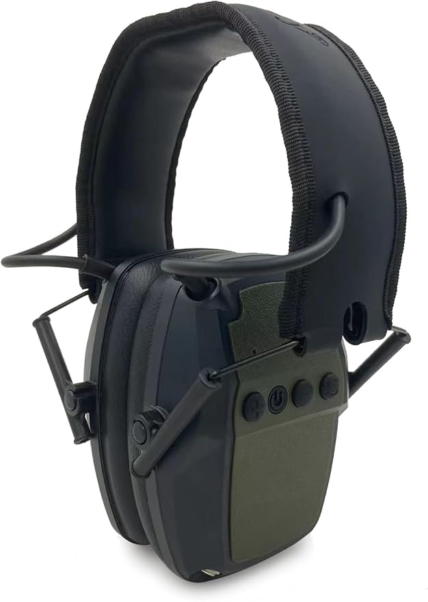 Electronic Ear Muffs - Gun Range Ear Protection, Retractable, Portable, Lightweight, Microphone Earplugs for Shooting Ear Protection
