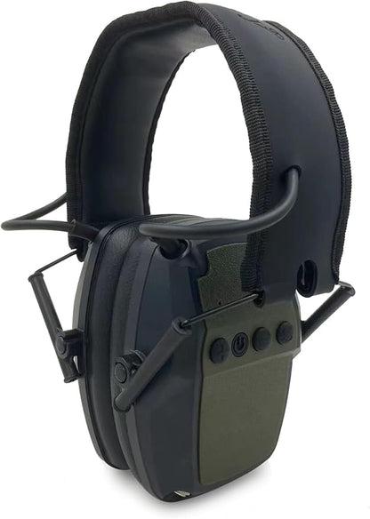 Electronic Ear Muffs - Gun Range Ear Protection, Retractable, Portable, Lightweight, Microphone Earplugs for Shooting Ear Protection