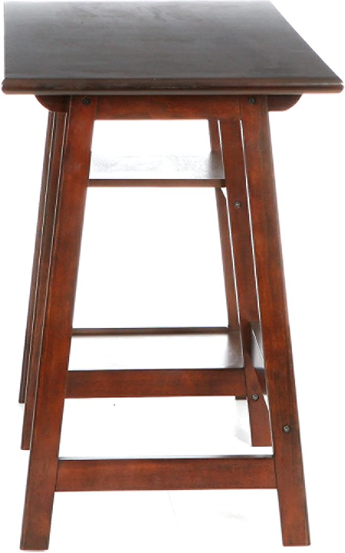 SEI Furniture Langston Spacious A Frame 2 Fixed Shelves Desk, Espresso (Model: HO9246)