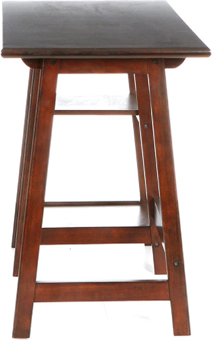 SEI Furniture Langston Spacious A Frame 2 Fixed Shelves Desk, Espresso (Model: HO9246)