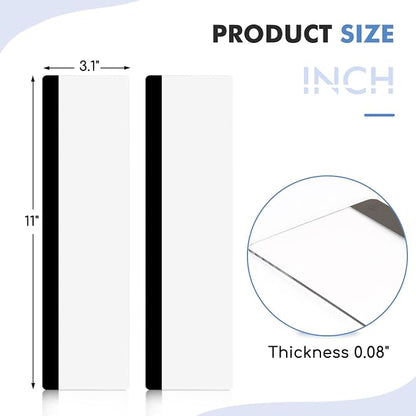 DOLLAR BOSS 2 Pcs 11" x 3.1" Transparent Acrylic Monitor Memo Board | Monitor Side Panel, Computer Screen Note Holder, Office Desk Accessories, Message Board for Sticky Notes, Fits PC & Laptop