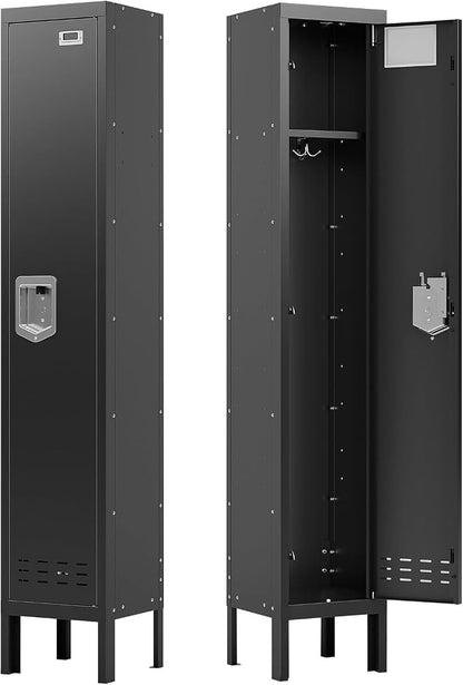 BUTISOW Metal Lockers - 66" Height Steel Lockers for Employees with Door Storage Locker with Card Slot for Employees Gym School Home Office Garage - Assembly Required