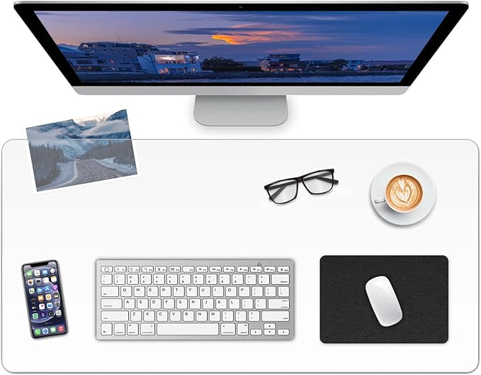 Clear Desk Mat, Non-Slip PVC Desk Protector Mat with Round Edge, Heat Resistant & Waterproof Clear Desk Writing Mat for Home and Office (47.2"*15.7")