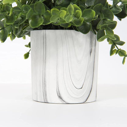 Hollyone Faux Plants Indoor Artificial Mini Potted Plants Plastic Green Plant Small Fake Plants Eucalyptus Decor in Pots for Home Table Room Bathroom Decor