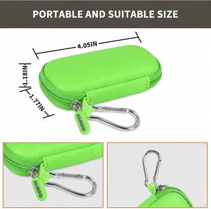 USB Flash Drive Case, SD Card Holder Compatible with Thumb Drive, Memory Cards, SDXC SDHC Storage Bag, Electronic Accessories Organizer for SanDisk for Samsung for Inland (Grass Green)