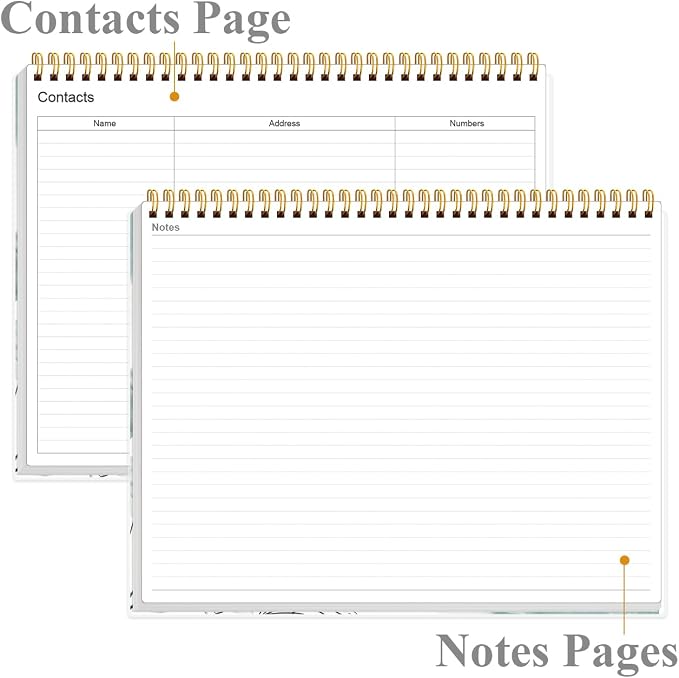 Weekly Productivity Planner - 8.5" x 11" Dashboard Desk Notepad Has 6 Focus Areas to List Tasks for Goals, Projects, Clients, Academic or Meal-Organize Your Daily Work Efficiently, 54 Weeks, Blue Flower