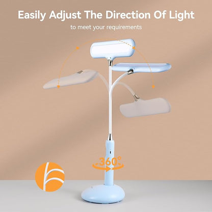 VAVOFO Wireless LED Desk Lamp 6778B - Touch Control, 2700-7000K Adjustable Color Temperature, 700 Lumens, 360° Gooseneck, USB-C Charging, 2.5 Hours Wireless Use, Eye-Caring Light (Blue)