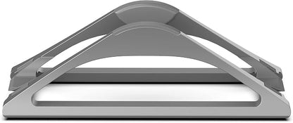HumanCentric Vertical Laptop Stand for Desks in Space Grey, Upright Adjustable Holder to Dock Apple MacBook Stand, and Other Laptops to Organize Work & Home Office, Automatic Grip